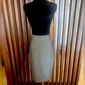 Ann Taylor Grey Wool Pencil Skirt